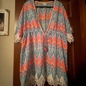 Tropical Beach Coverup 